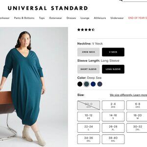 Universal Standard Iconic Geneva Dress in Deep Sea